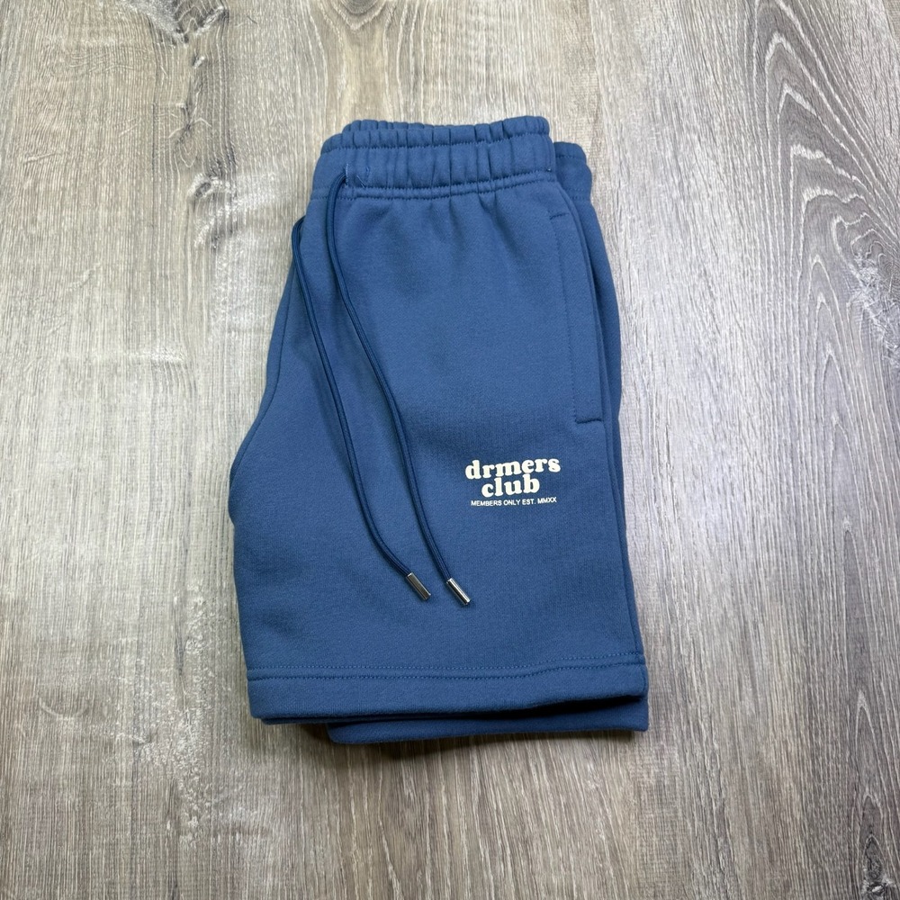 Drmers Club Mens Blue Drawstring Waist Fleece Comfort Pocket Sweat Short Size S - Picture 13 of 13